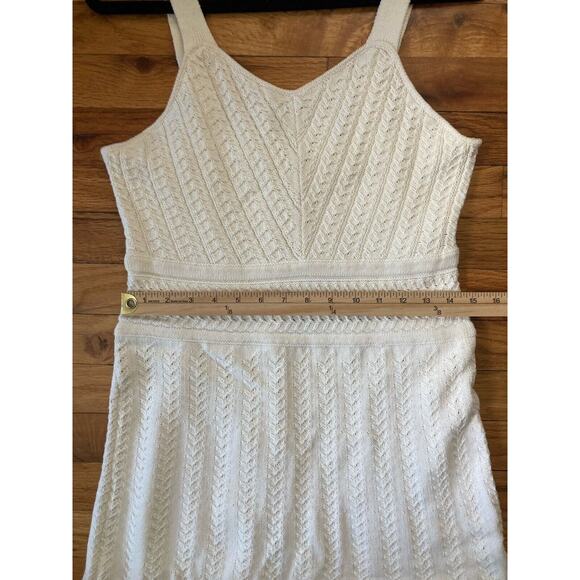 Haute Hippie NWT Cotton Stitch Embroidered Ivory Sleeveless Dress Size Medium - Picture 10 of 10